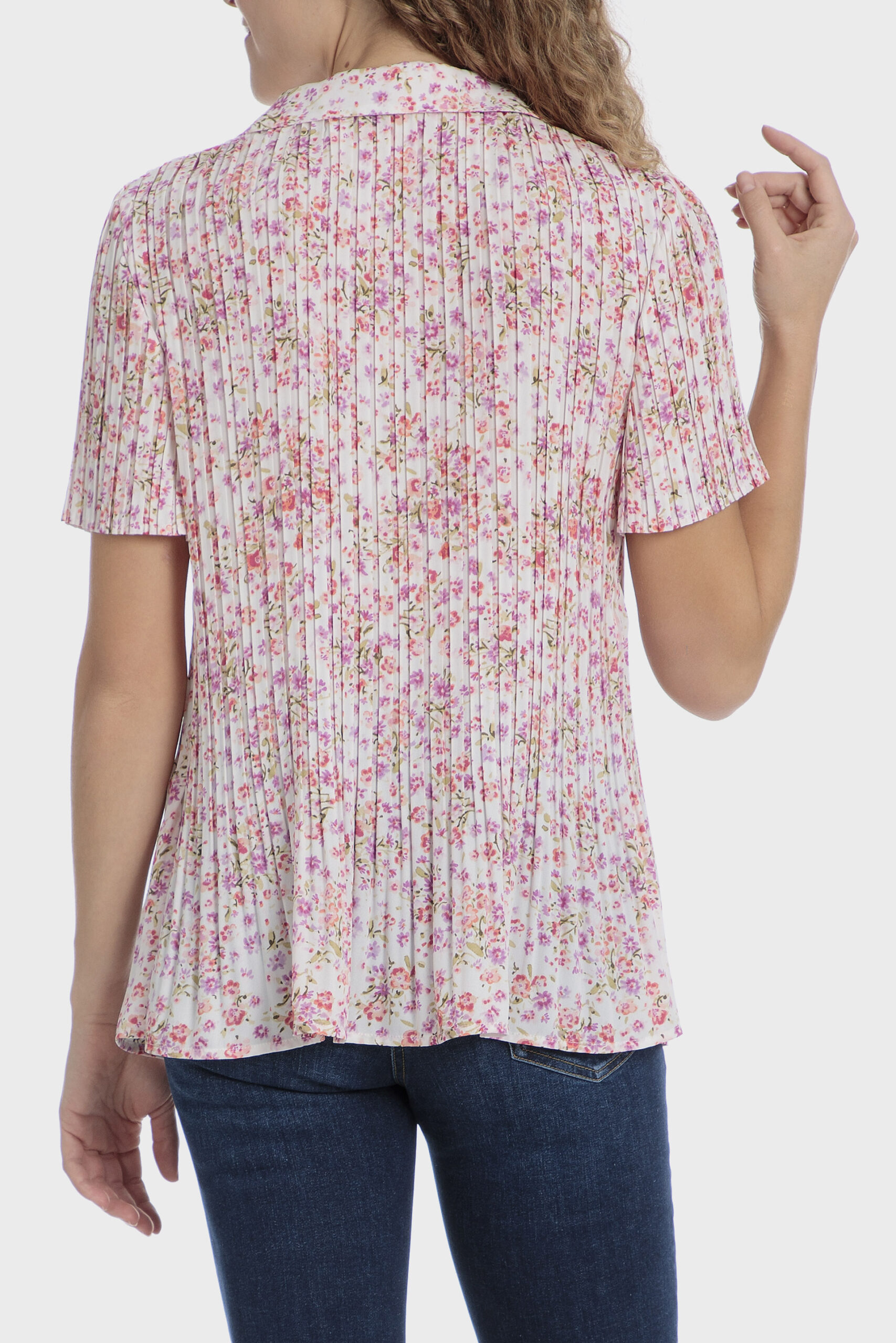 FLORAL PLEATED SHIRT 440653 - Image 2