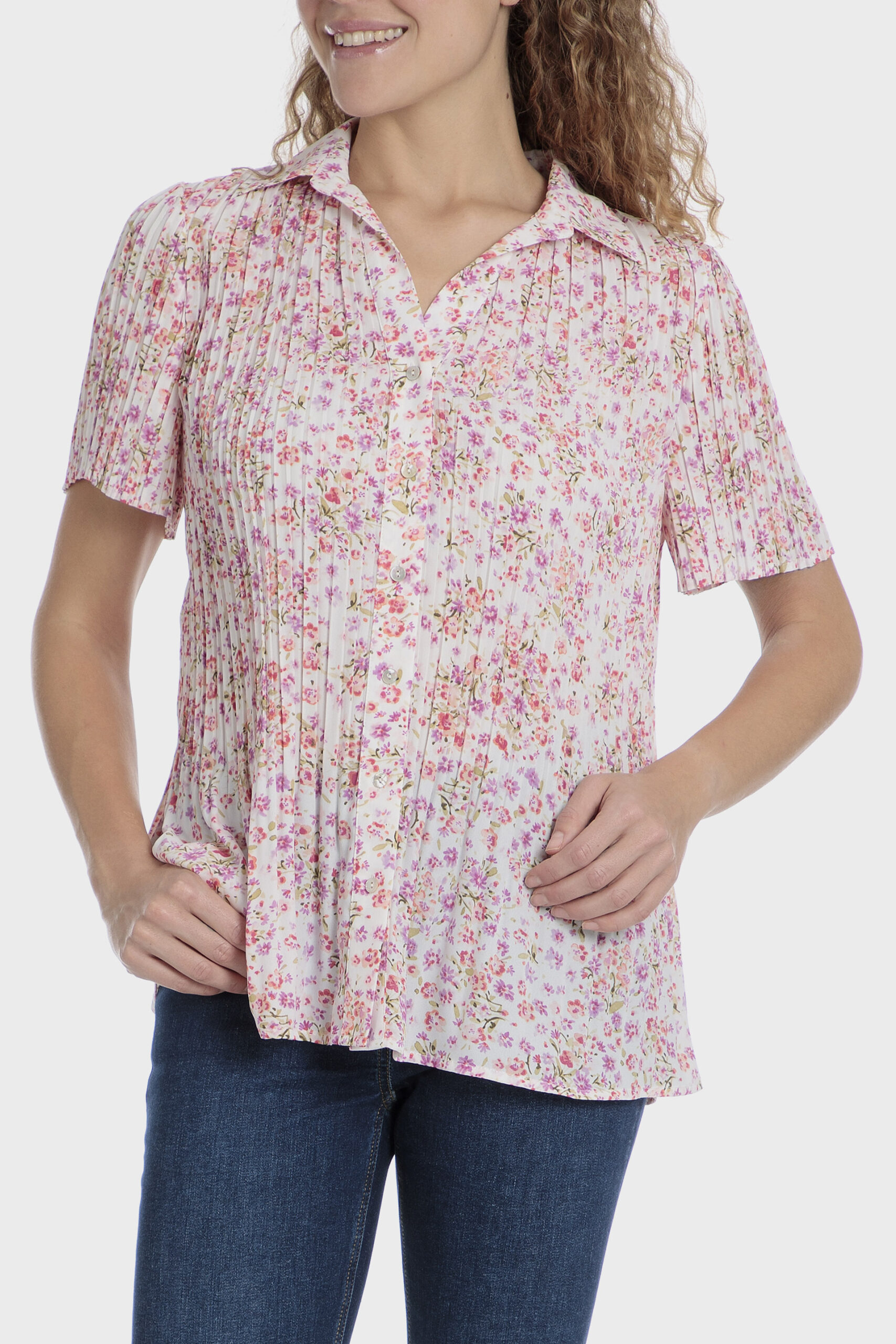FLORAL PLEATED SHIRT 440653