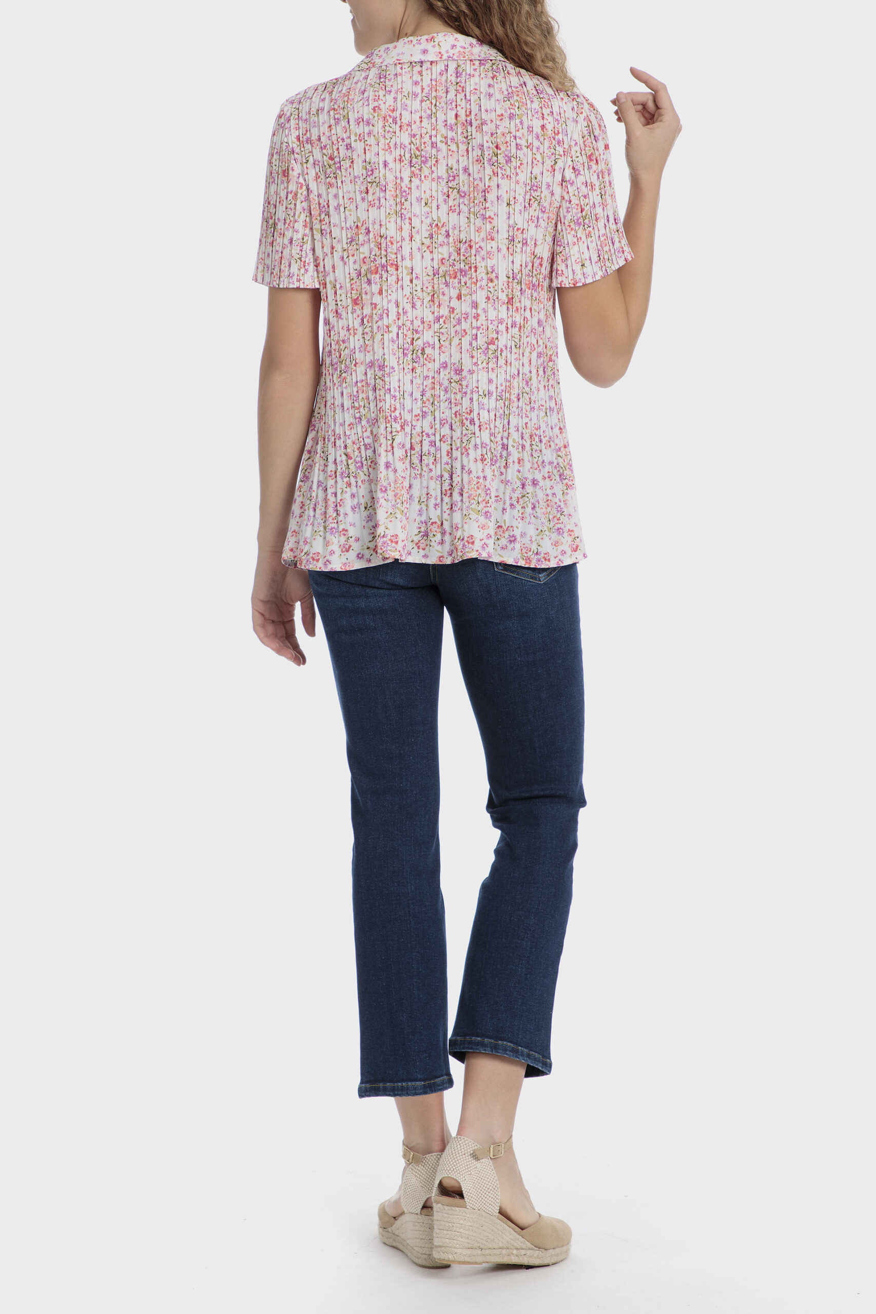 FLORAL PLEATED SHIRT 440653 - Image 4